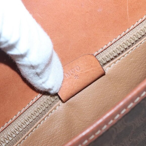 CELINE Macadam Canvas Shoulder Bag PVC Leather Brown Gold Auth - Picture 14 of 16